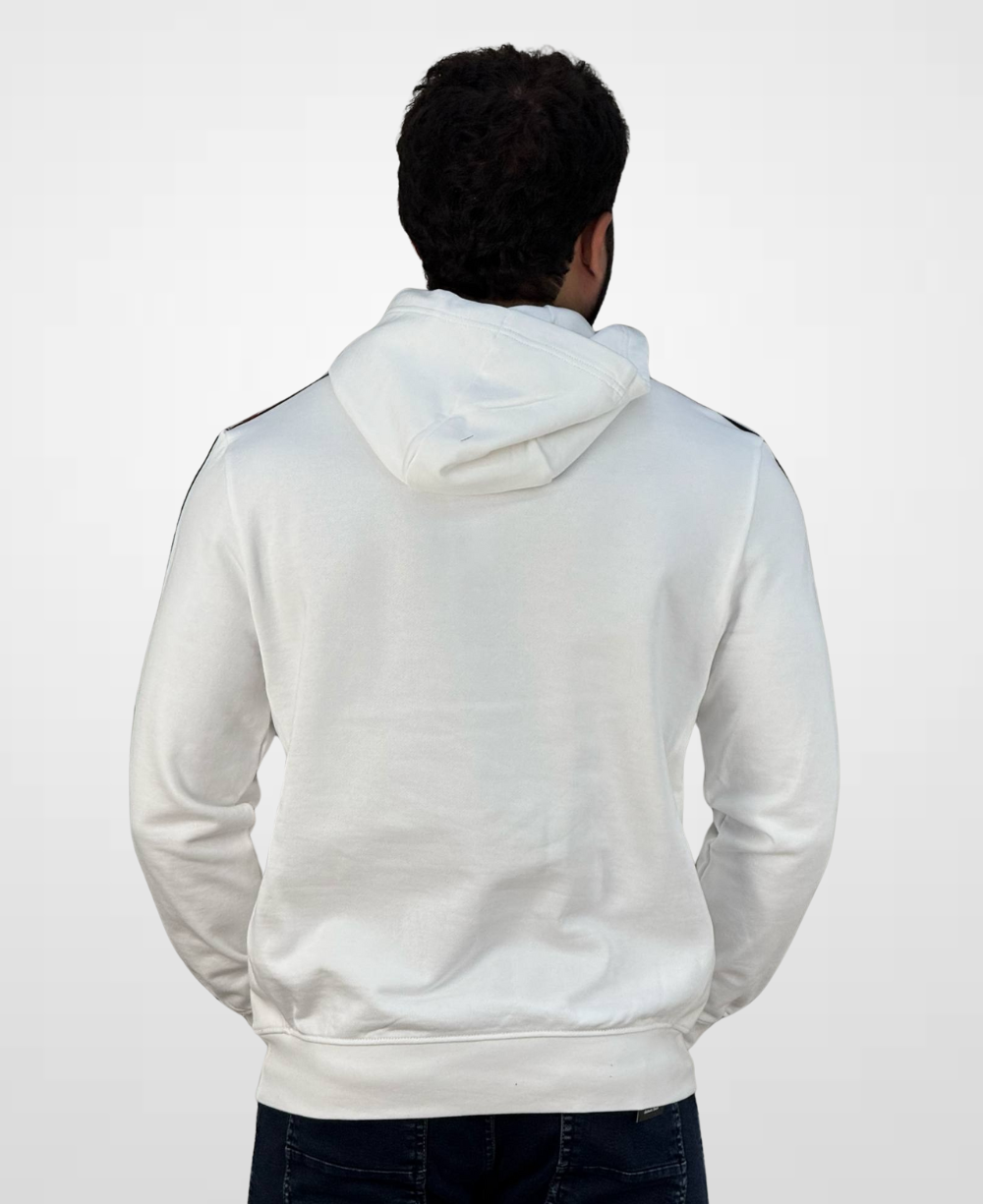 Moletom Branco Masculino Global Stripe Hoody - Tommy Hilfiger