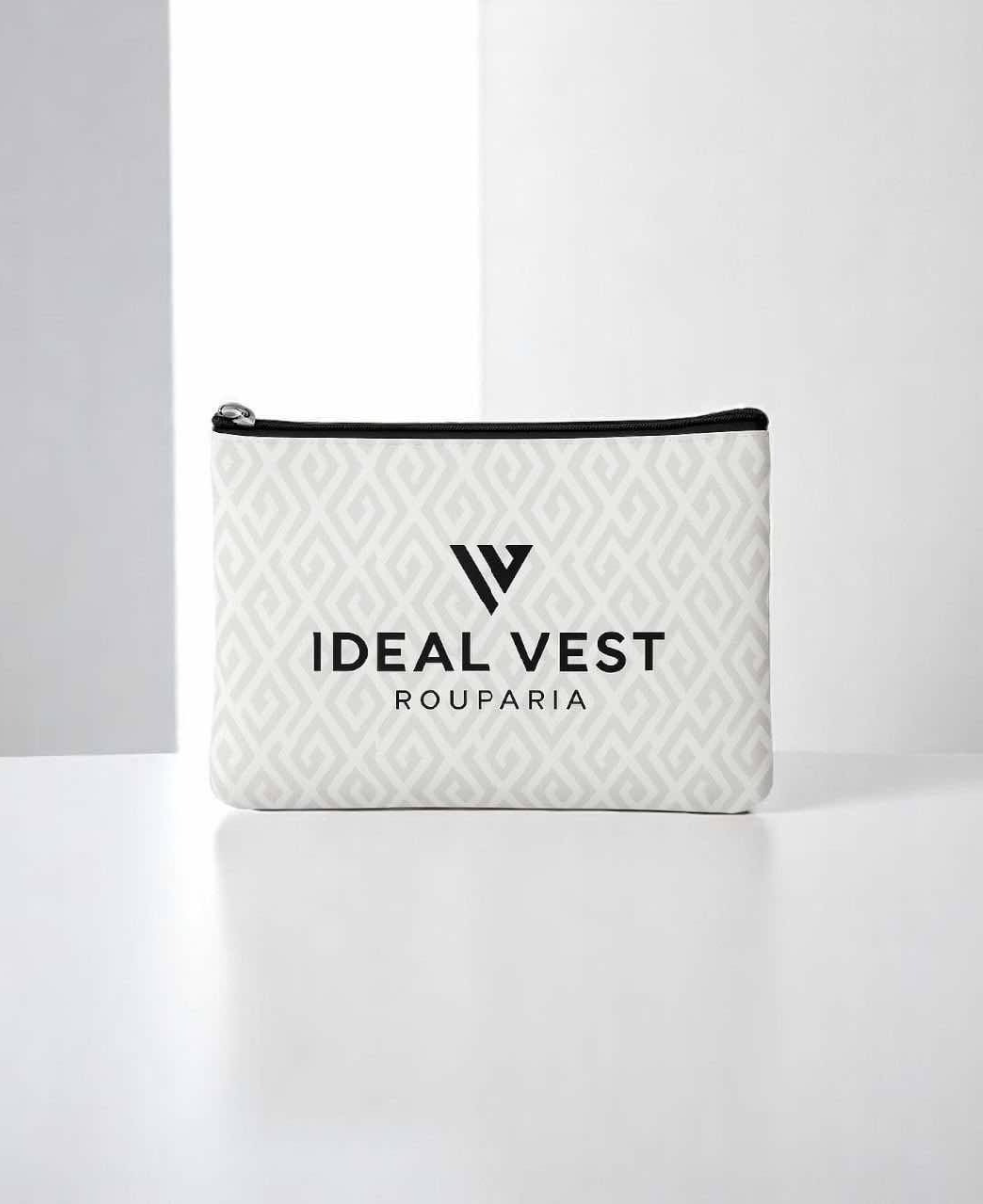 Necessaire Branca Trapézio Grande Luxo - Ideal Vest Rouparia