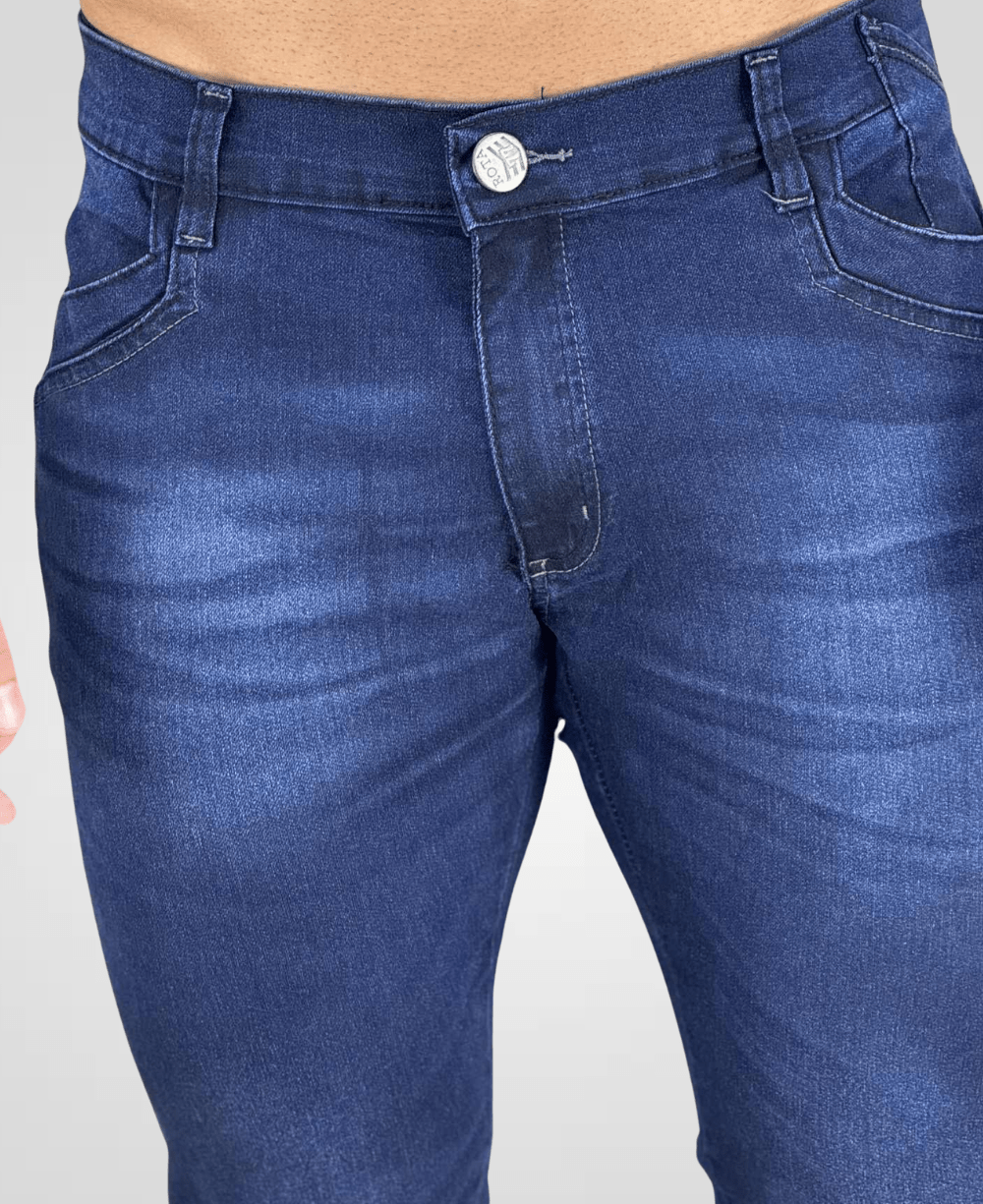 Calça Jeans Azul Marinho Masculina com Lycra - Rota 77