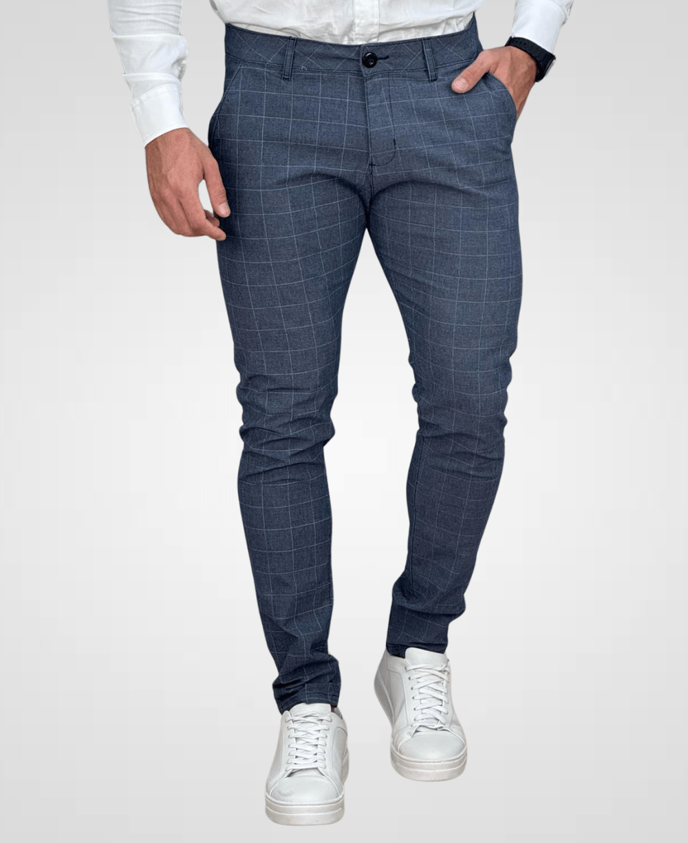 Calça Alfaiataria Xadrez Masculina Super Skinny - Paladho´s