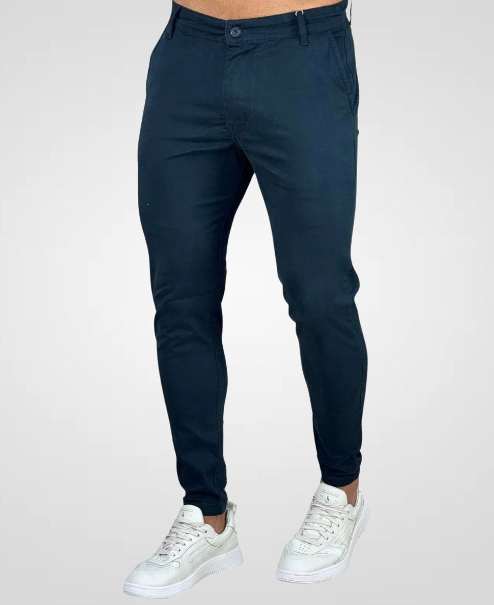 Calça Alfaiataria Azul Escura Masculina Skinny - Jay Jones