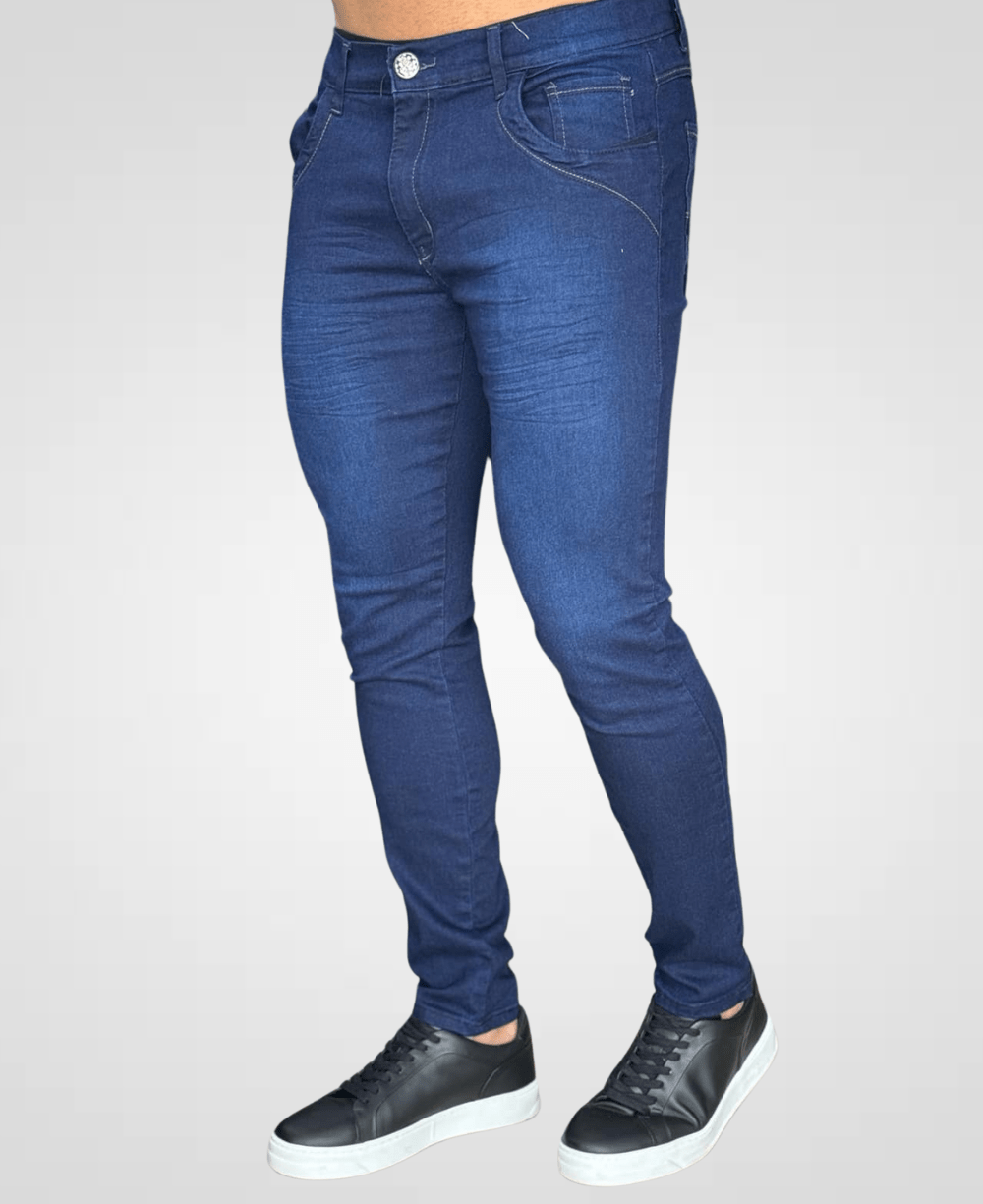 Calça Jeans Azul Masculina Super Skinny - Rota 77