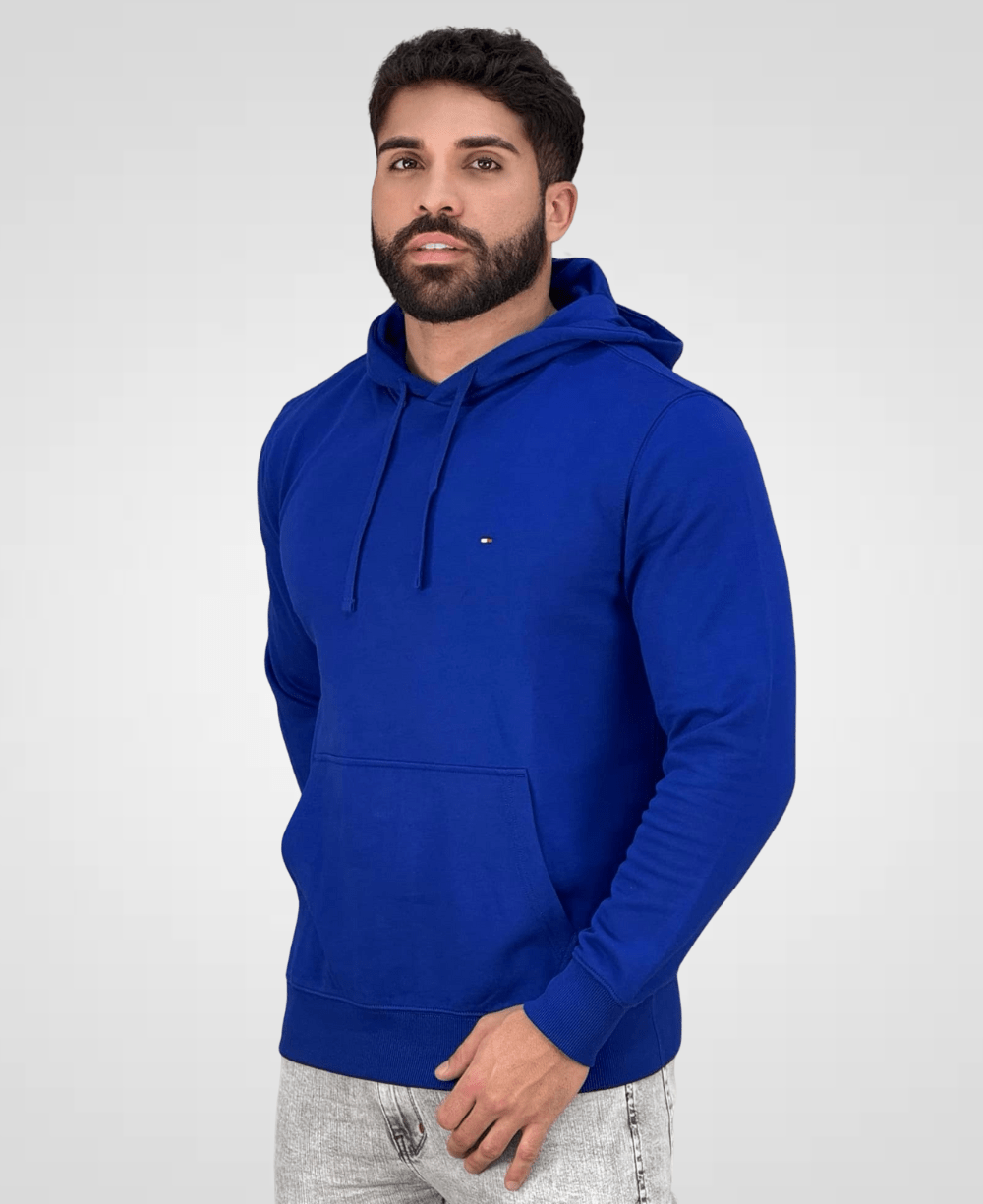 Moletom Azul Bic Masculino Clássico Felpado - Tommy Hilfiger