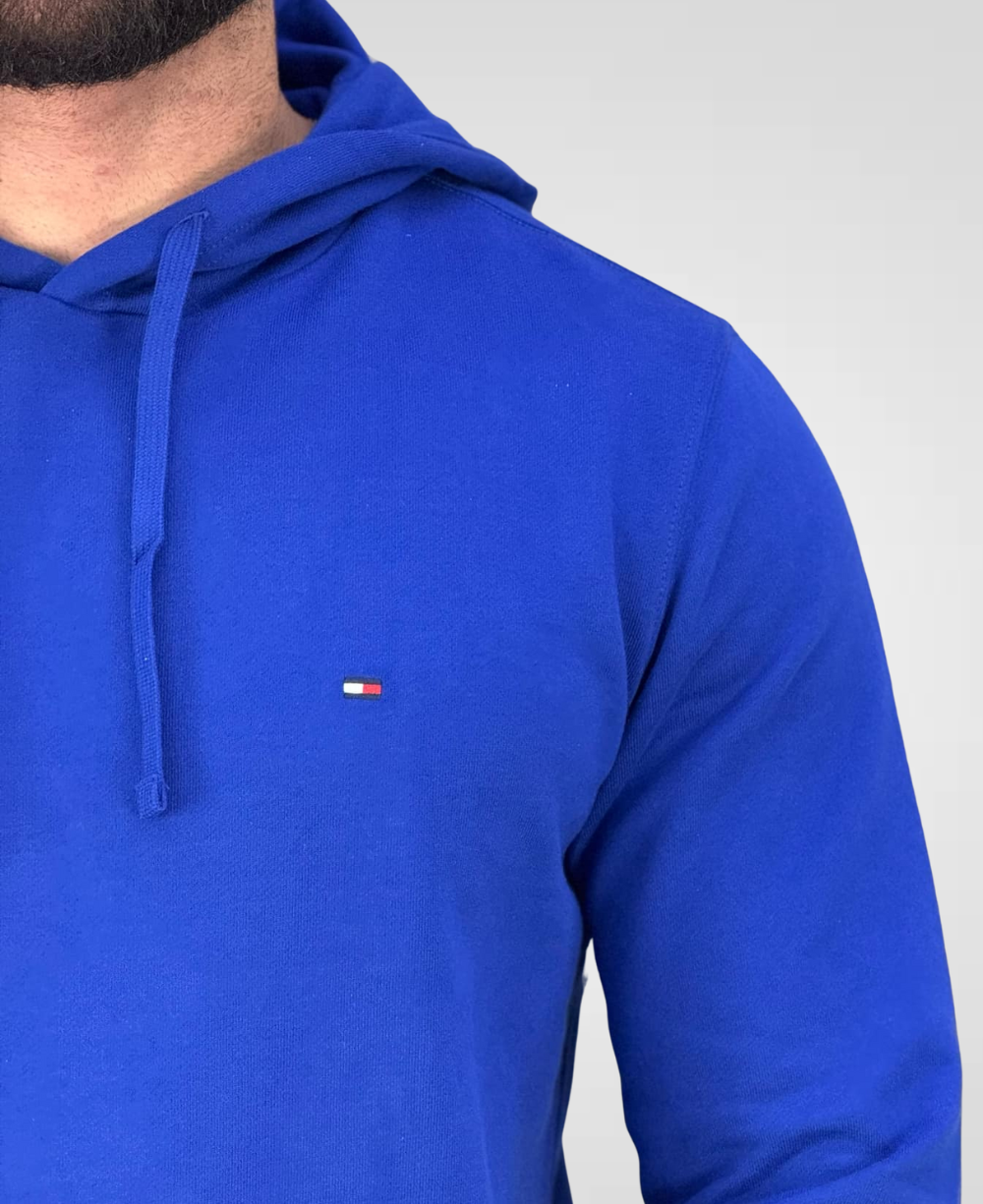 Moletom Azul Bic Masculino Clássico Felpado - Tommy Hilfiger