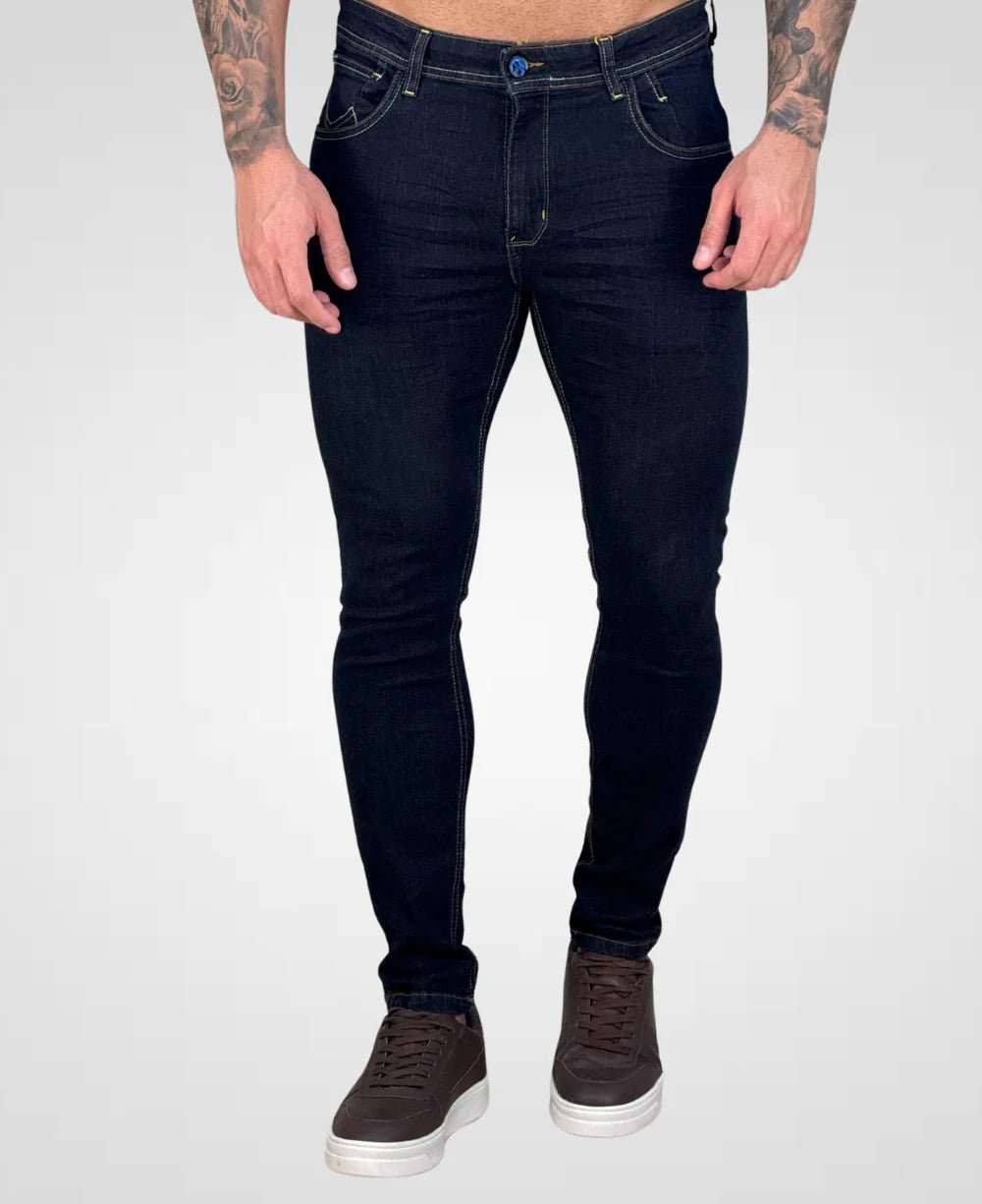 Calça Jeans Azul Escuro Masculina Super Skinny - City Denim