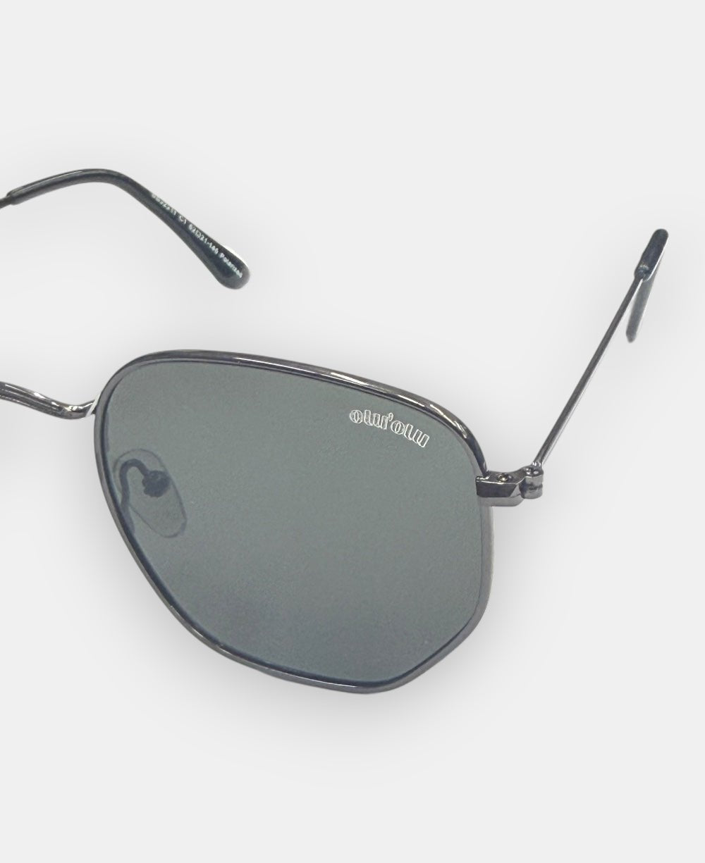 Óculos de Sol Chumbo Masculino Hexagonal - Olu'Olu Sunglass