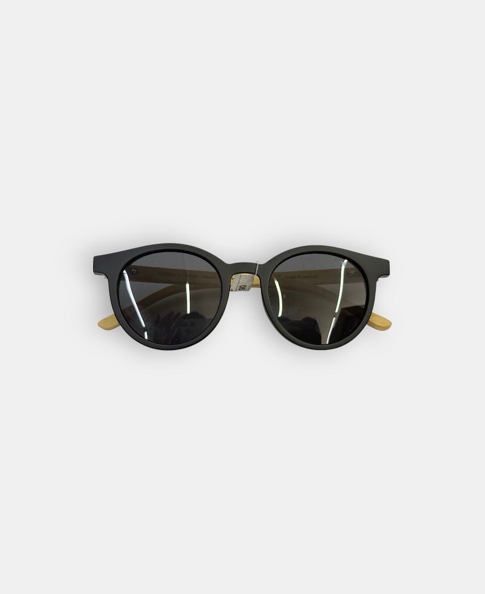 Óculos de Sol Preto Masculino Hastes em Bambu Wayfarer - Olu'Olu Sunglass