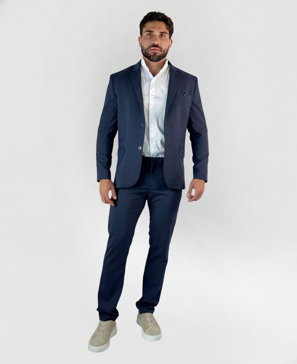 Blazer Alfaiataria Xadrez Marinho Slim - Guilherme Soul