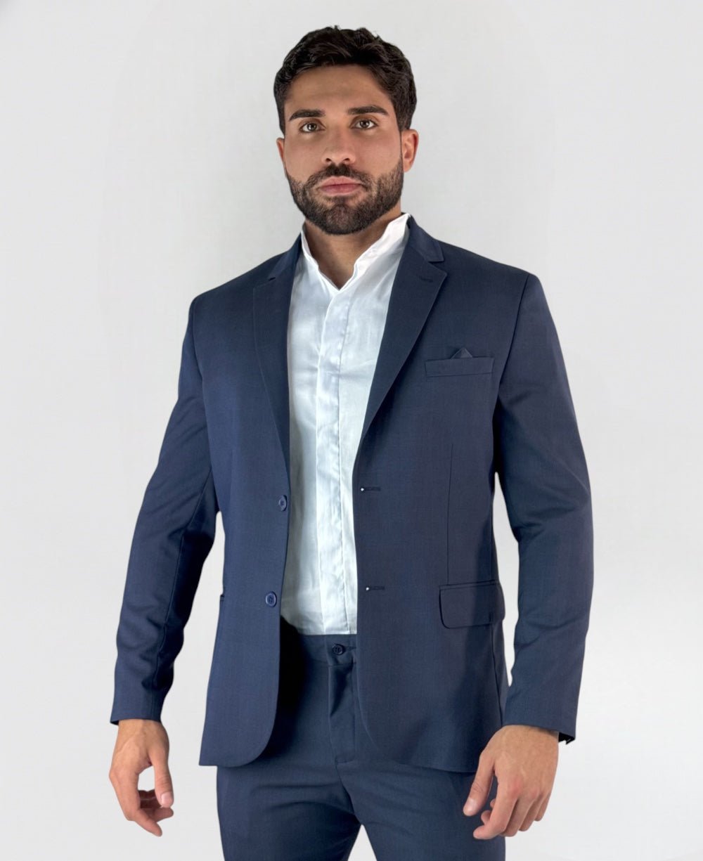 Blazer Alfaiataria Xadrez Marinho Slim - Guilherme Soul