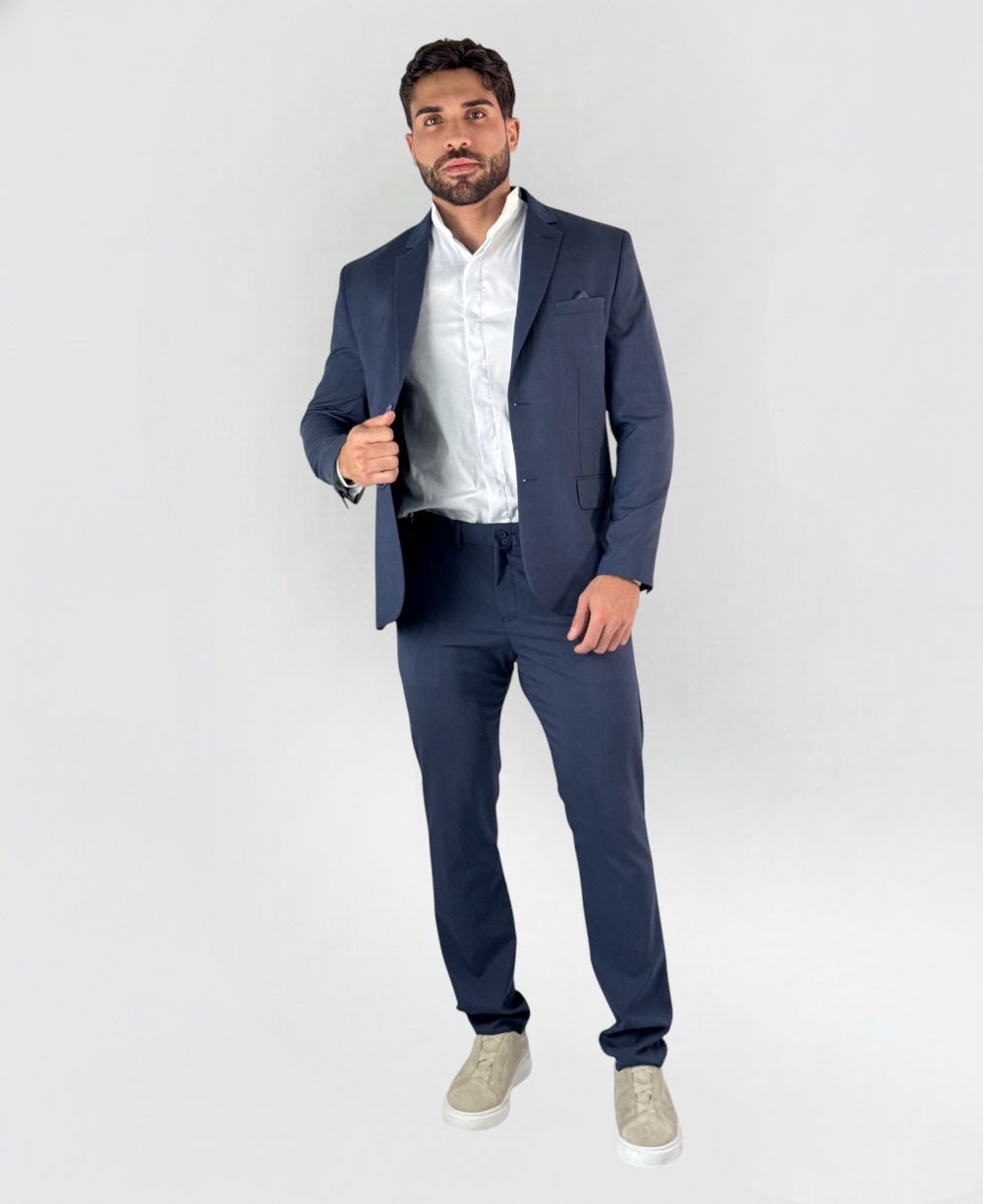Blazer Alfaiataria Xadrez Marinho Slim - Guilherme Soul