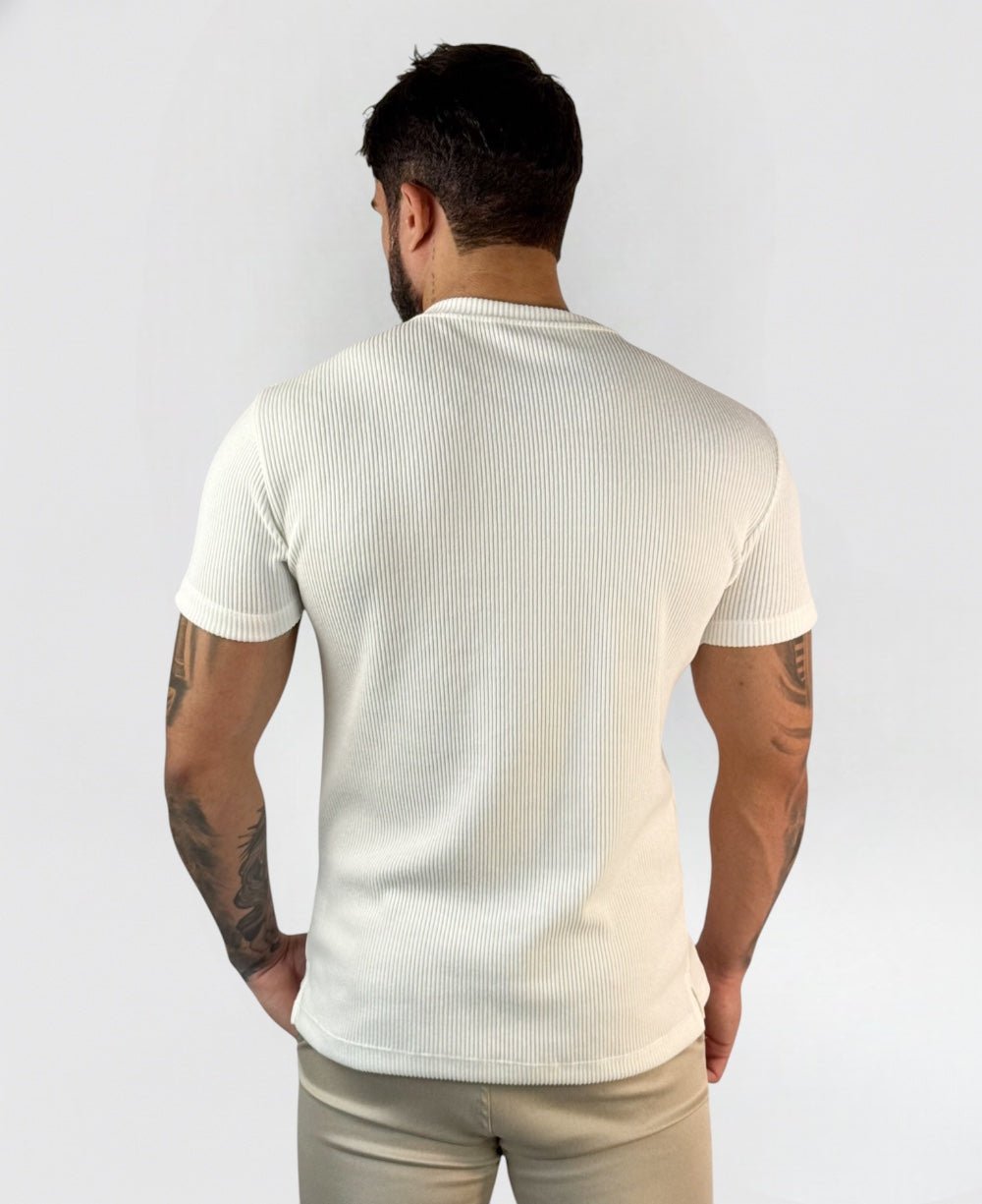 Camiseta Manga Curta Off White Masculina Canelada - Paladho's Jeans Wear