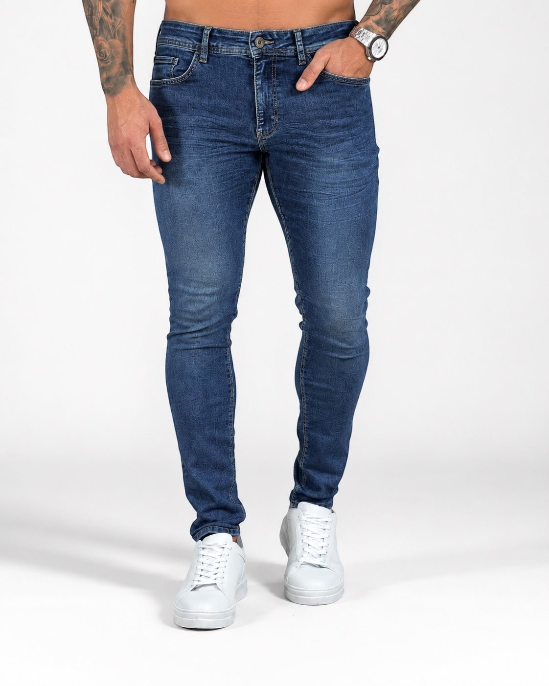 Calça Jeans Azul Medio Masculino Skinny - Visual Jeans