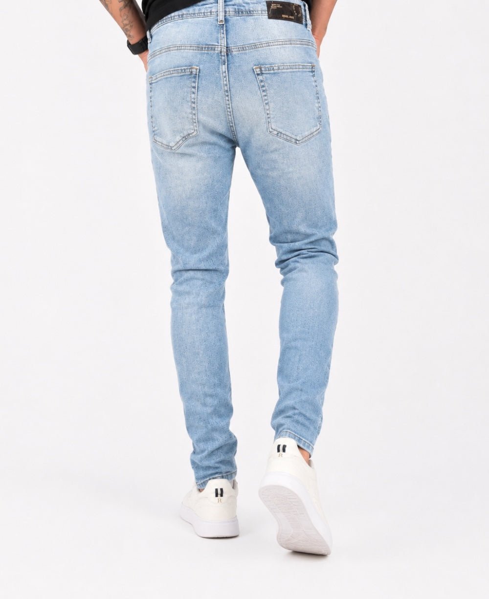 Calça Jeans Azul Claro Maculino Skinny - Visual Jeans