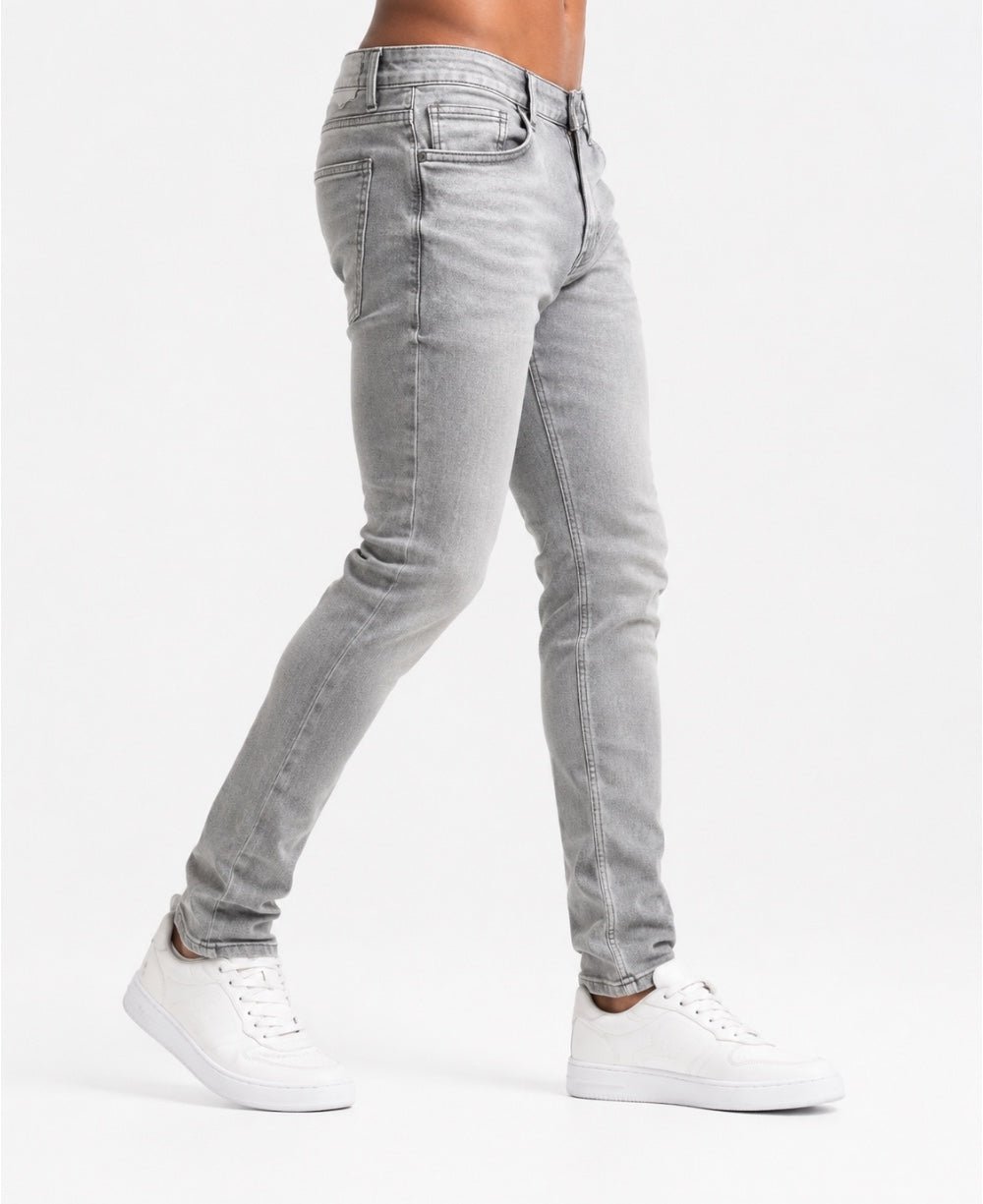Calça Jeans Cinza Mescla Masculina Skinny - Visual Jeans