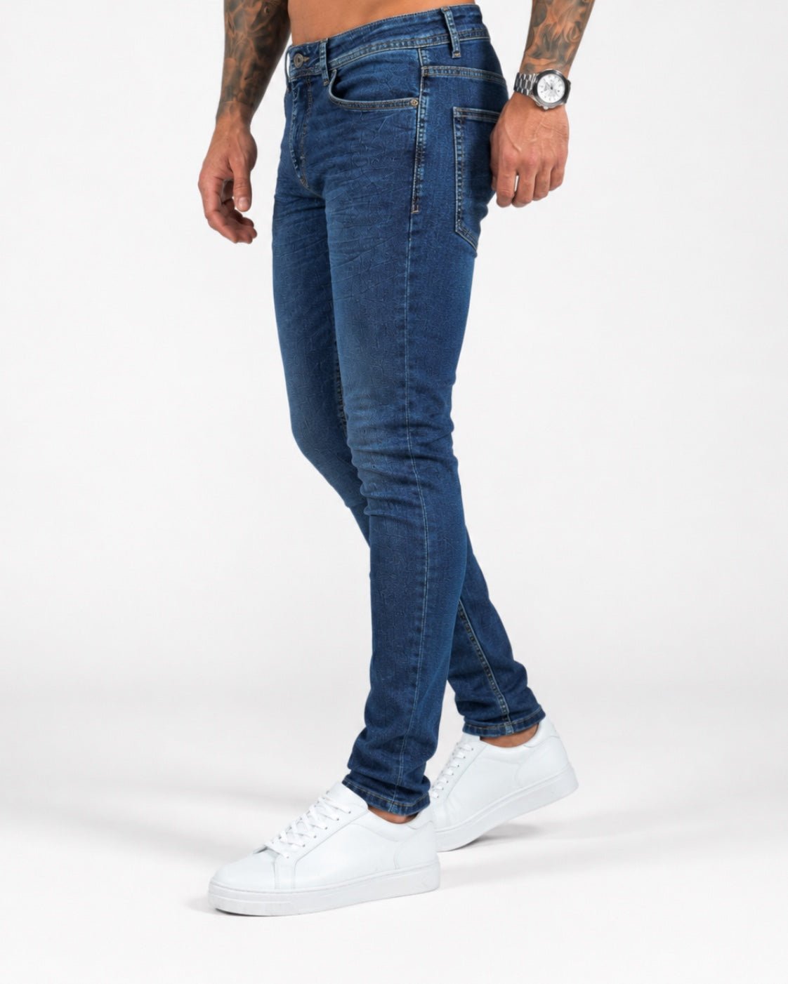 Calça Jeans Azul Medio Masculino Skinny - Visual Jeans