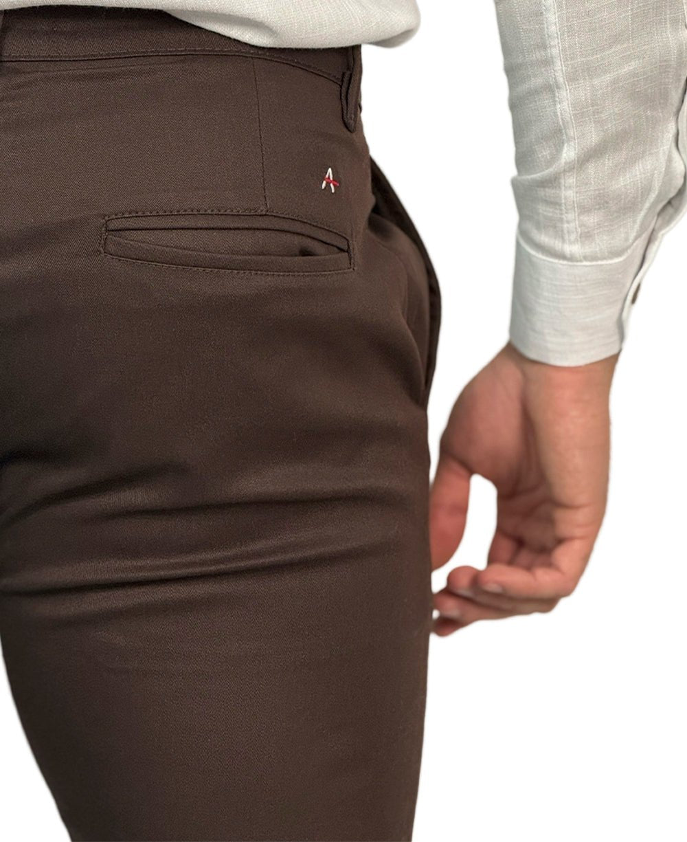 Calça Chino Marrom Masculina Premium -  Aramis