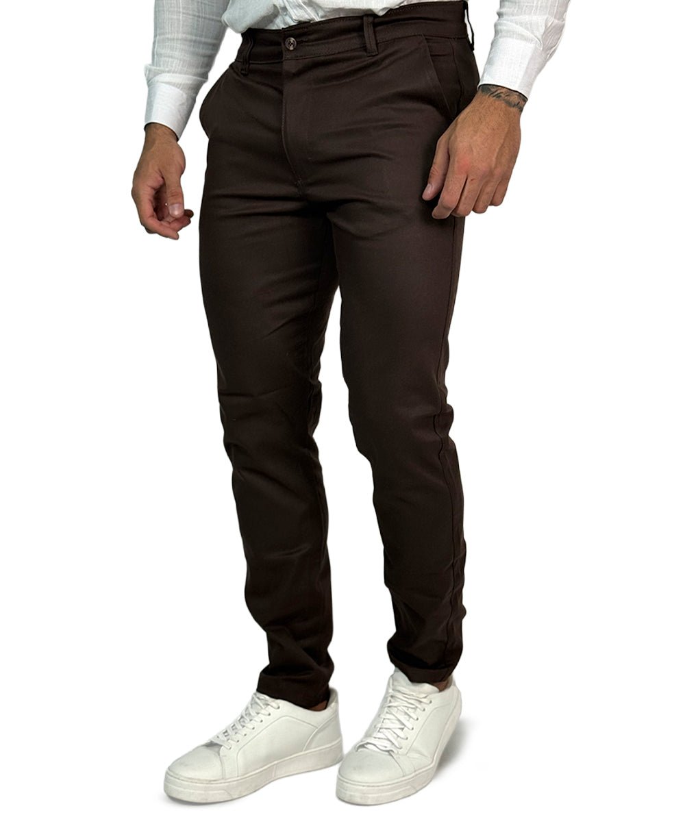 Calça Chino Marrom Masculina Premium -  Aramis