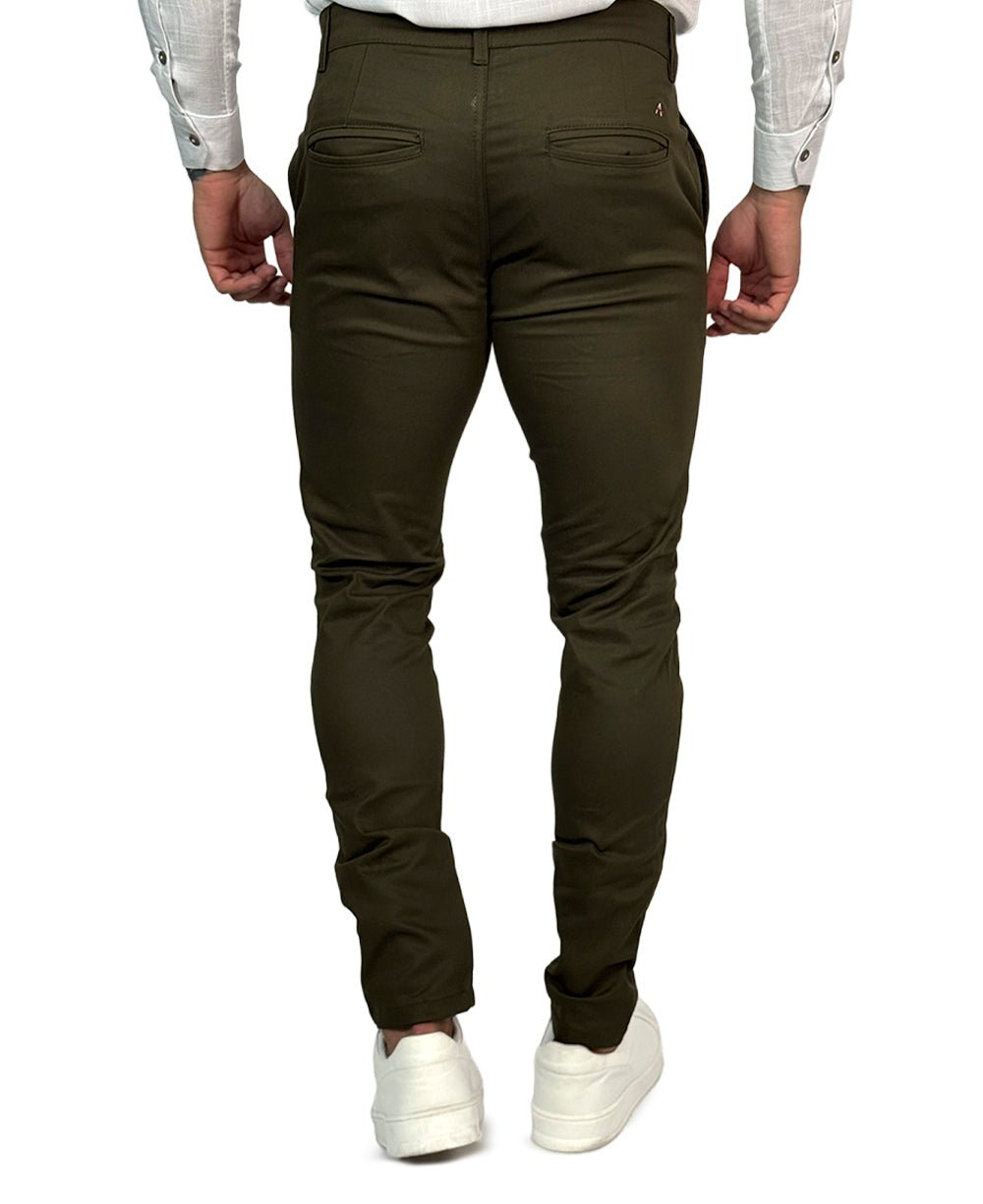 Calça Chino Verde Musgo Masculina Premium - Aramis