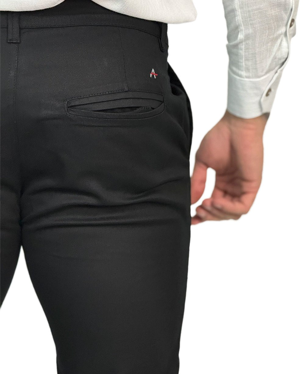 Calça Chino Preta Masculina Premium - Aramis