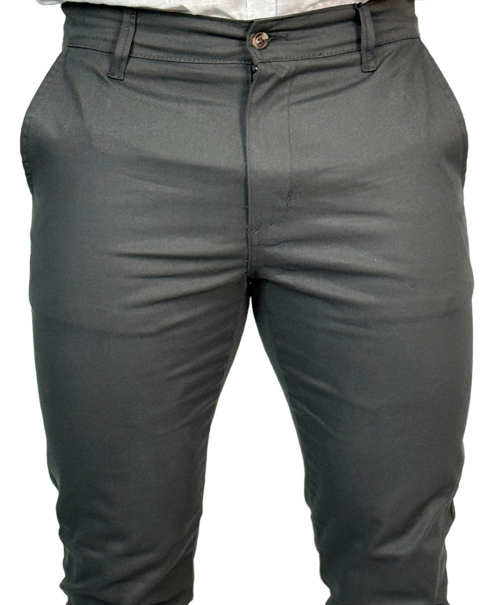 Calça Chino Cinza Chumbo Masculina Premium - Aramis