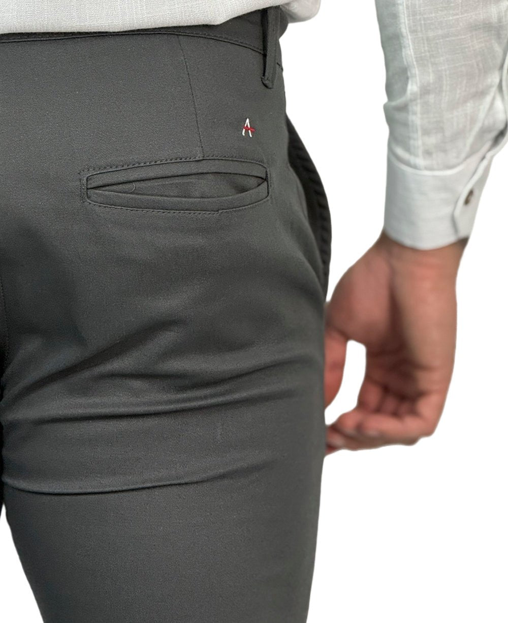 Calça Chino Cinza Chumbo Masculina Premium - Aramis