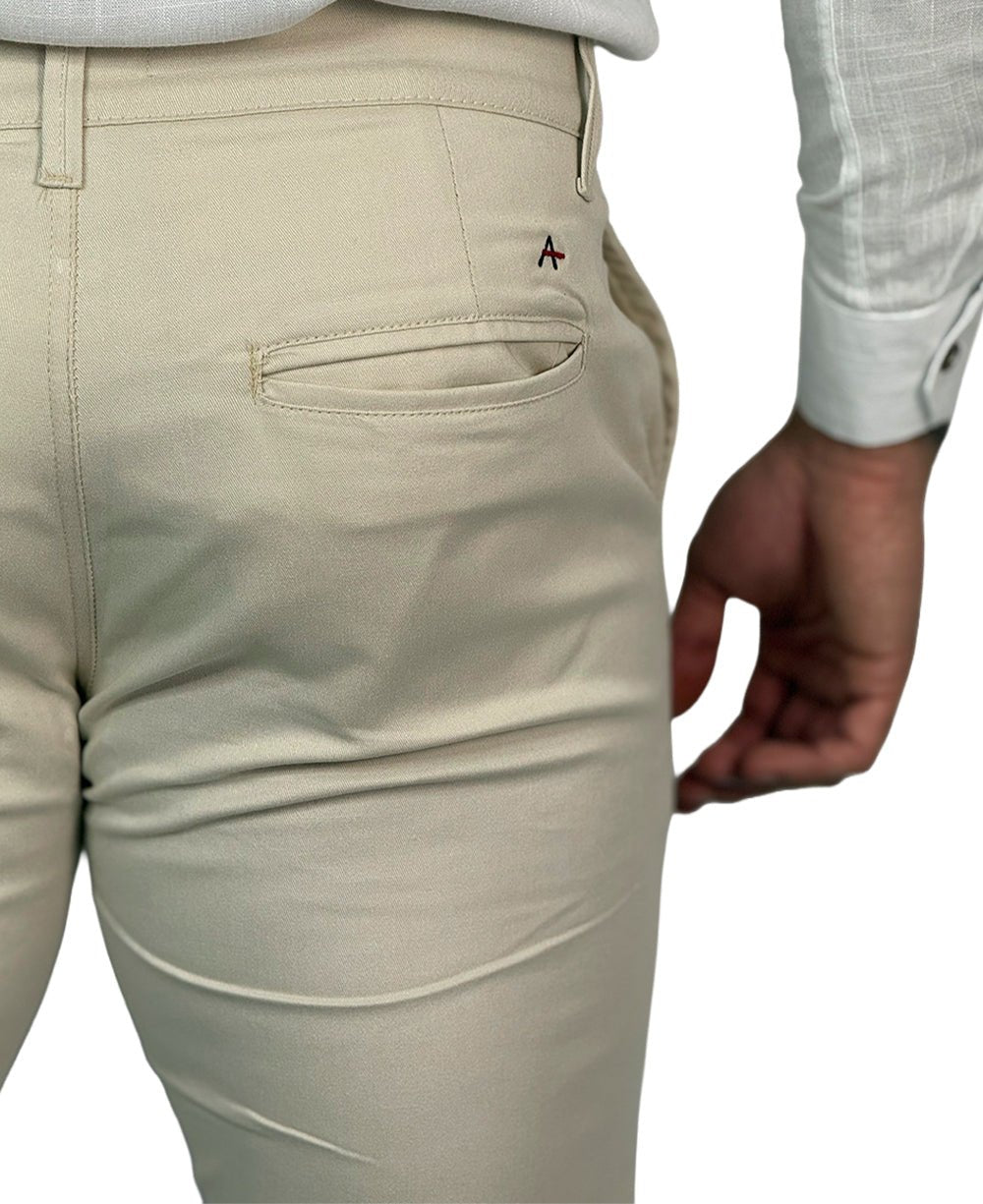 Calça Chino Bege Masculina Premium - Aramis