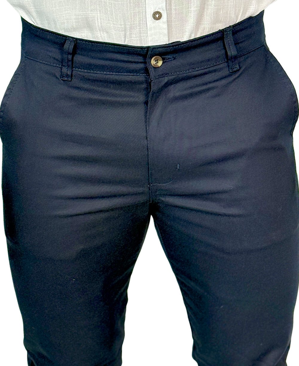 Calça Azul Marinho Masculina Chino em Sarja Premium de Algodão - Aramis
