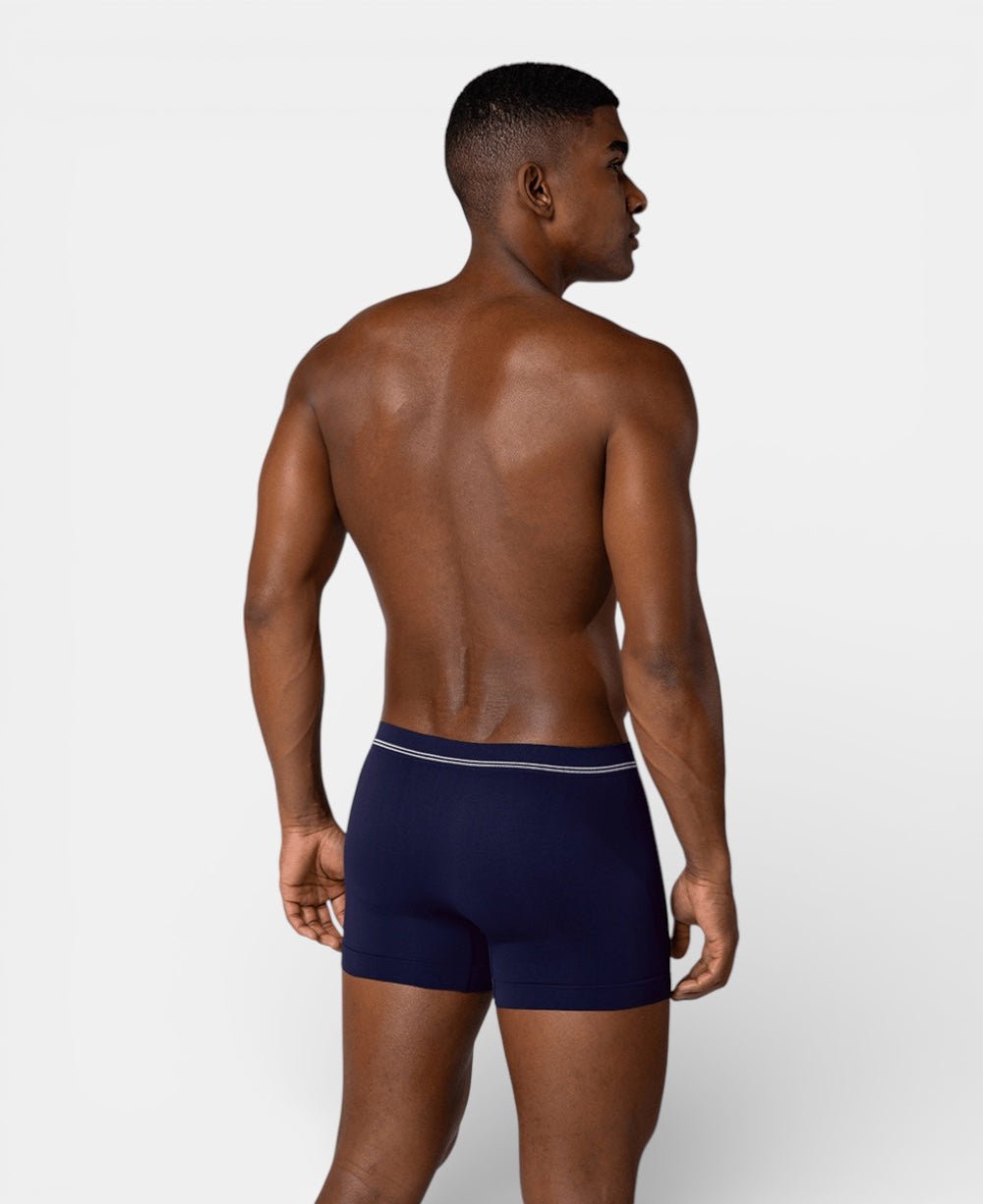 Kit 2 Cuecas Azul e Preto Masculina Boxer Microfibra - Lupo