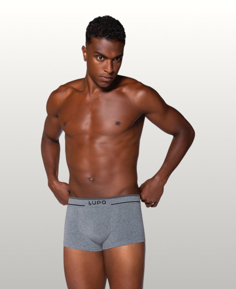 Kit 2 Cuecas Boxer Fio Texturizado Masculina Microfibra Sem Costura - Lupo