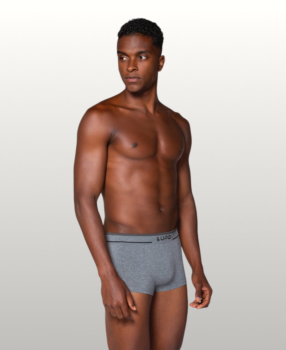 Kit 2 Cuecas Boxer Fio Texturizado Masculina Microfibra Sem Costura - Lupo