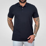 Camisa Polo Preta Masculina Básica Piquet - Aramis
