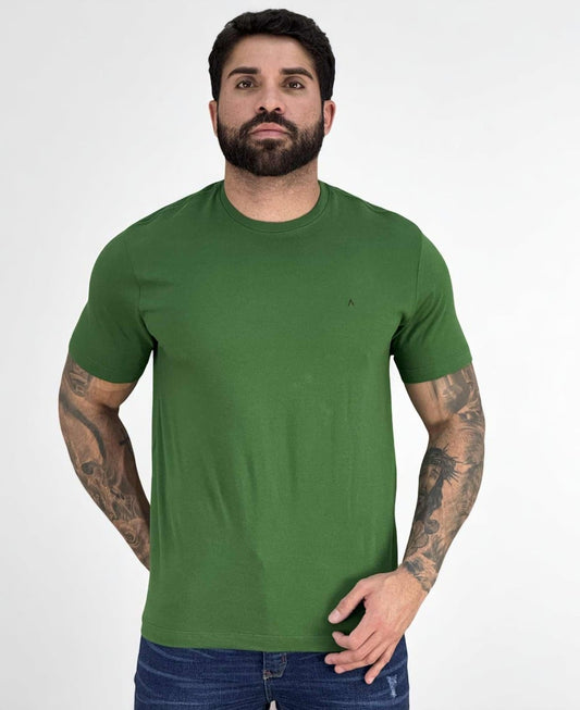 Camiseta Verde Bandeira Masculina Malha Regular - Aramis