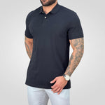 Camisa Polo Preta Masculina Básica Piquet - Aramis