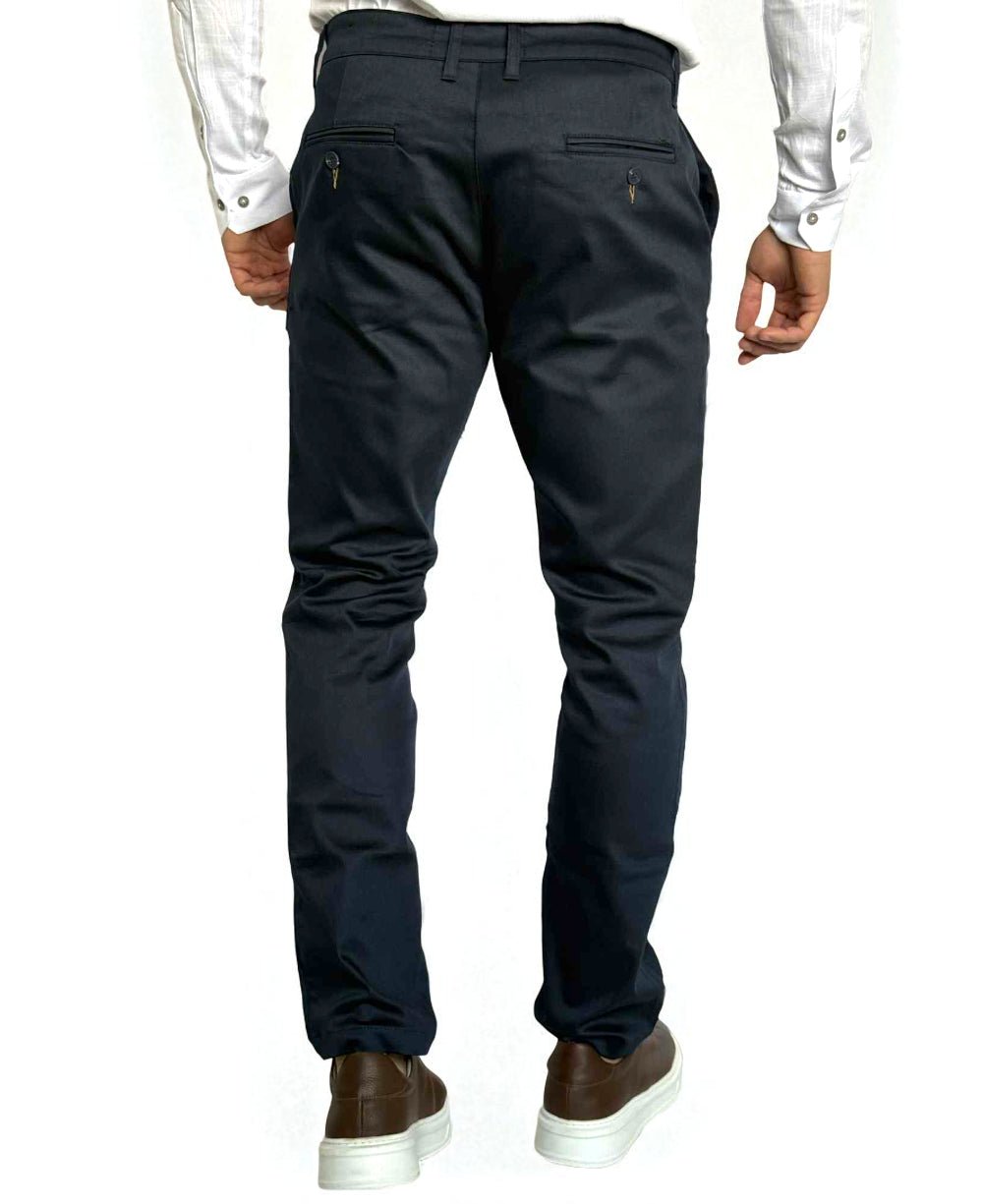 Calça Alfaiataria Azul Marinho Masculina Slim  -  Guilherme Soul