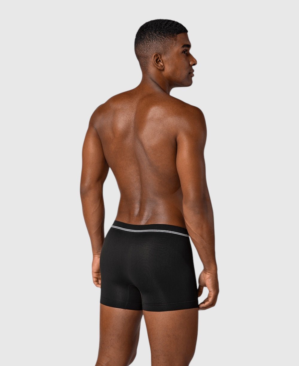 Kit 2 Cuecas Boxer Preta e Vinho Masculina Sem Costura Microfibra - Lupo