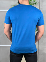 Camiseta Azul Masculina Com Relevo No Peito - Tommy Hilfiger