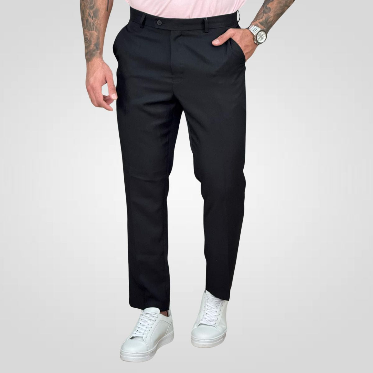 Calça Alfaiataria Preto Masculina Slim - Fusion
