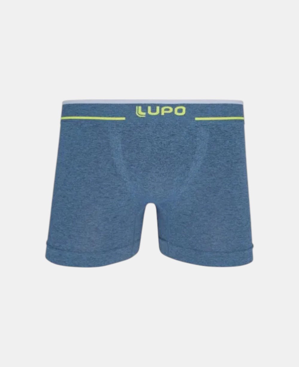 Cueca Boxer Azul Masculina Seamless Sem Costura - Lupo