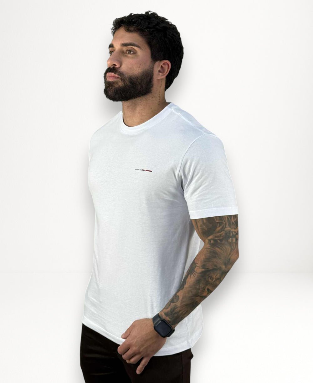 Camiseta Branca Masculina Malha Regular - Aramis