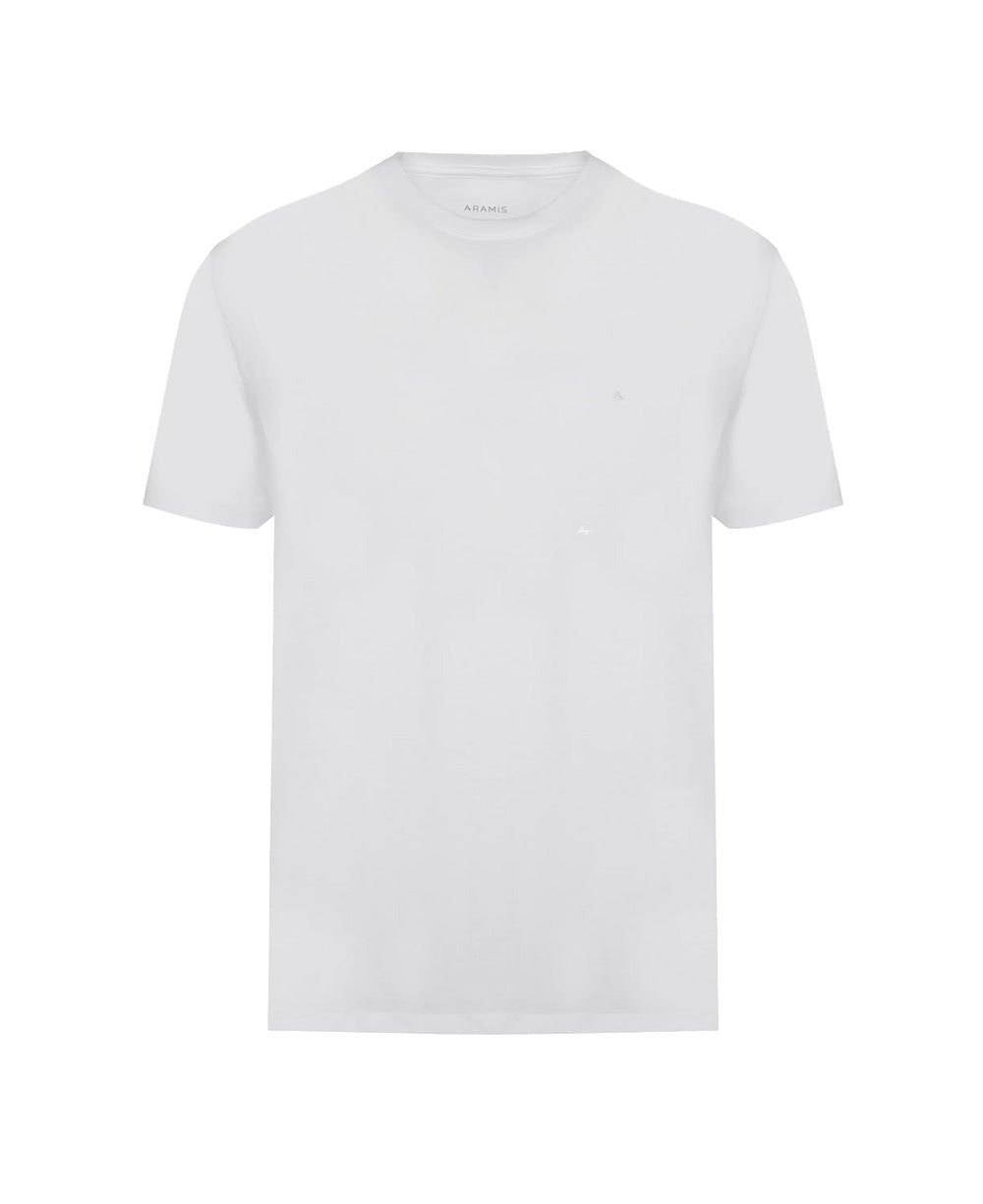 Camiseta Branca Masculina Basica Algodão - Aramis