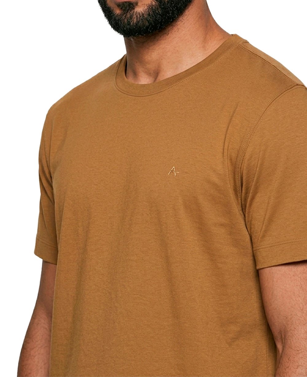 Camiseta Caqui Masculina Algodão Pima - Aramis