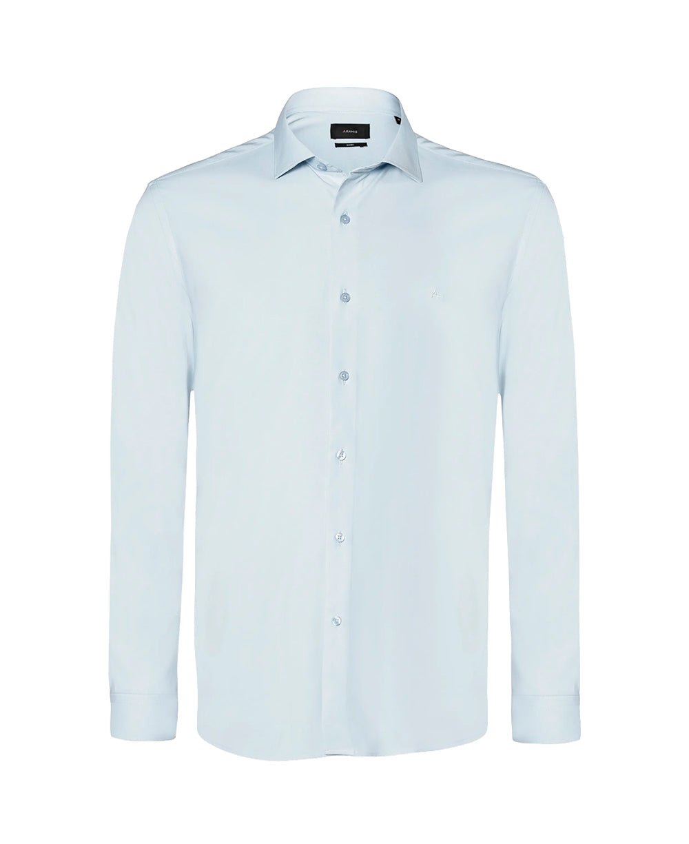 Camisa Social Masculina Azul Claro  Manga Longa Bambu Stretch – Aramis