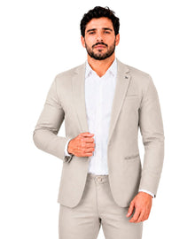 Blazer Areia Masculino Básico Acetinado - Per Pochi