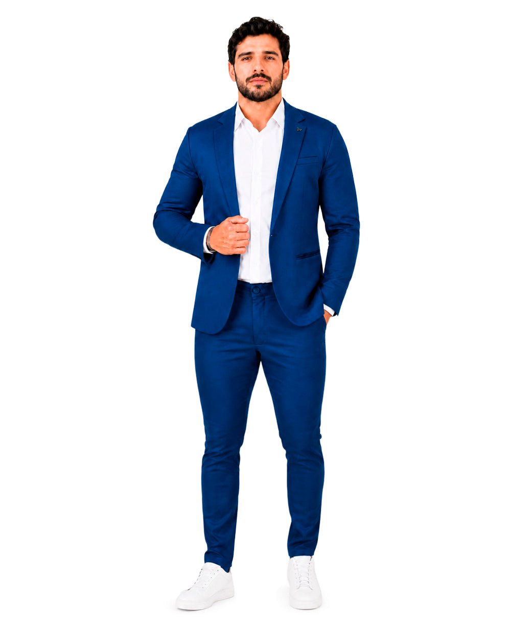 Blazer Azul Marinho Masculino Básico Acetinado - Per Pochi