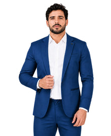Blazer Azul Marinho Masculino Básico Acetinado - Per Pochi