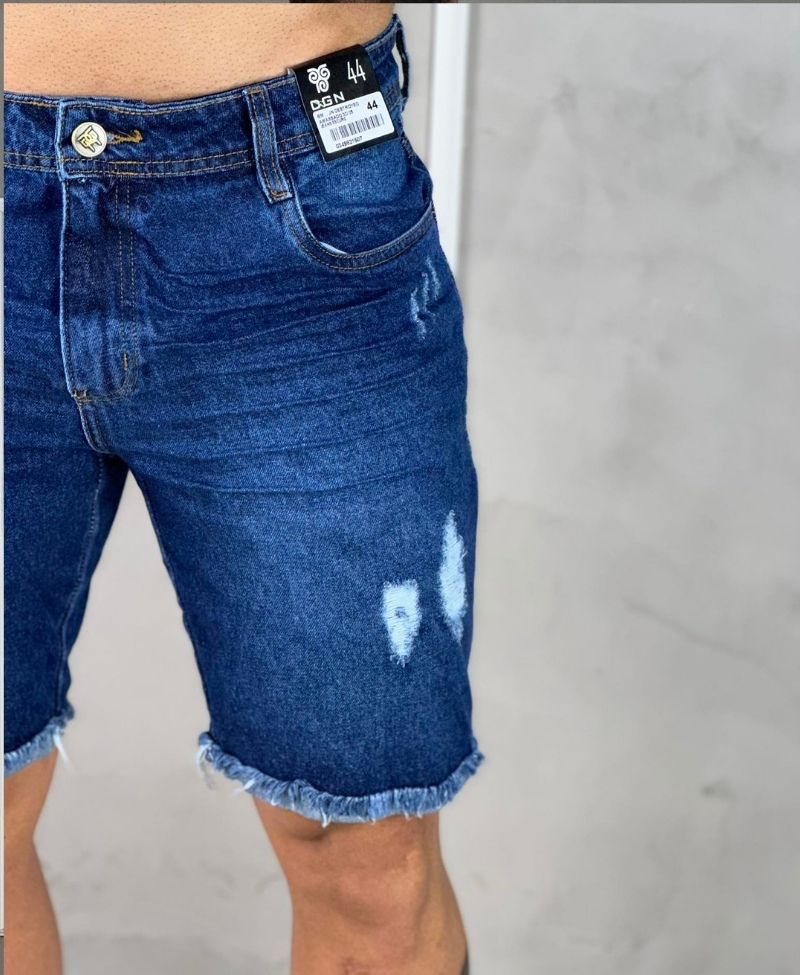 Bermuda Jeans Escura Masculina Destroid - Degrant Jeans