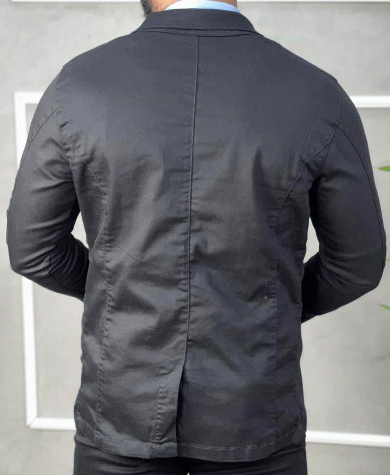 Blazer Preto Masculino Básico Acetinado - Paladho´s Jeans Wear
