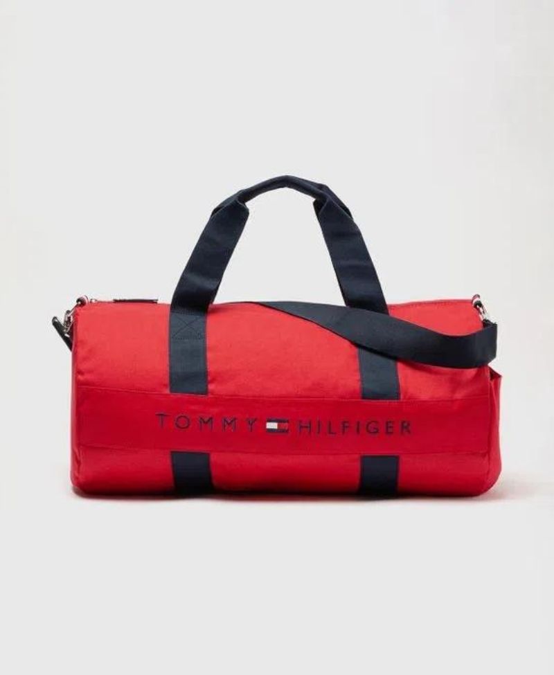 Bolsa Duffle Vermelha Com Logo Da Marca - Tommy Hilfiger