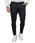 Calça Alfaiataria Preta Masculina Com Regulagem - Per Pochi