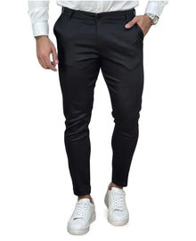 Calça Alfaiataria Preta Masculina Com Regulagem - Per Pochi